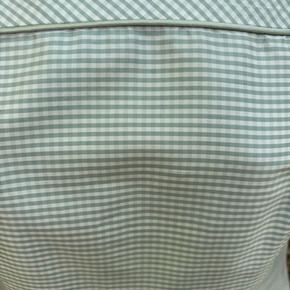 Talbots Silk Baby blue Gingham Sleeveless Shift fully lined mini Dress Sz 6 - Picture 3 of 12